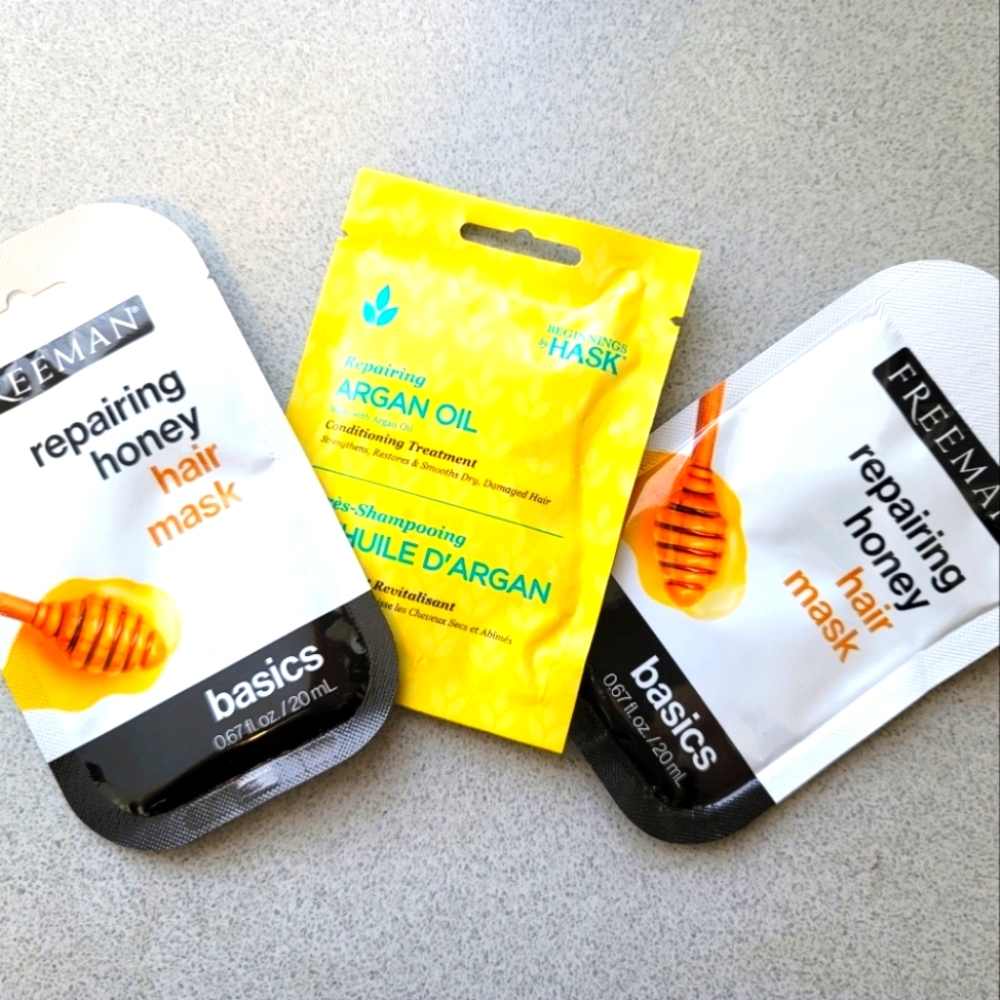 2 Kinds of Hair Masks (3 Masks) Argan Oil and Honey NWT